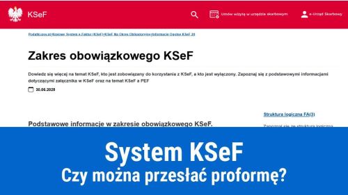 Czy fakturę proforma można przesłać do KSeF?
