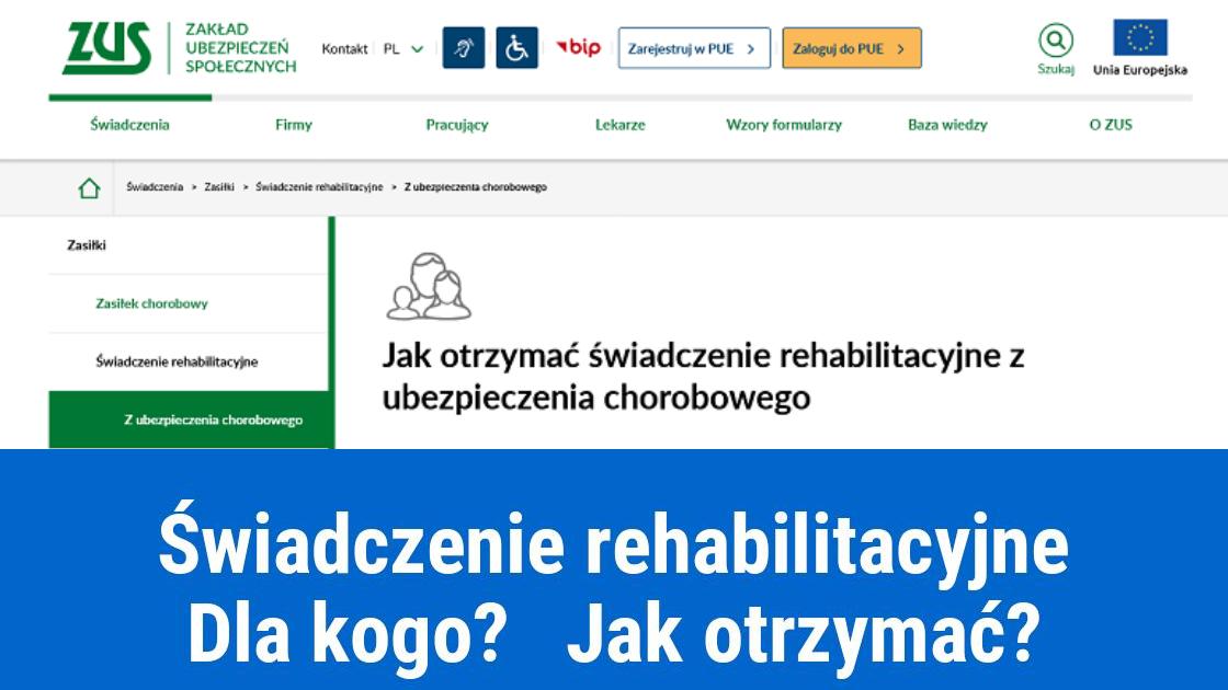 Jak otrzymać świadczenie rehabilitacyjne?