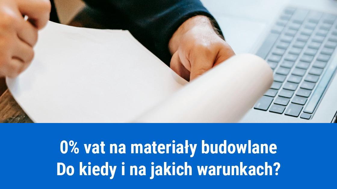 Stawka 0% vat na materiały budowlane dla powodzian